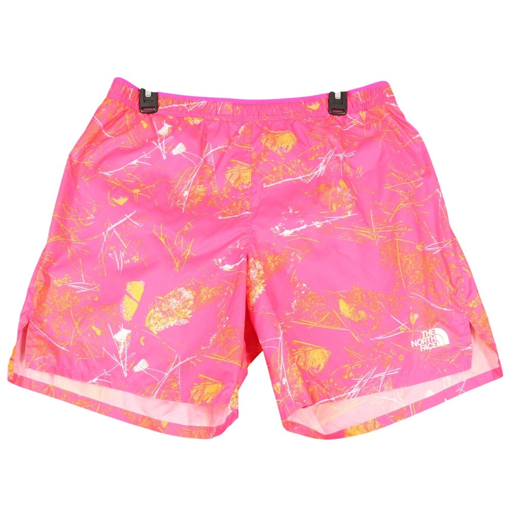 The North Face Running Shorts Womens L Pink Elastic Waist Zip Pocket Athletic